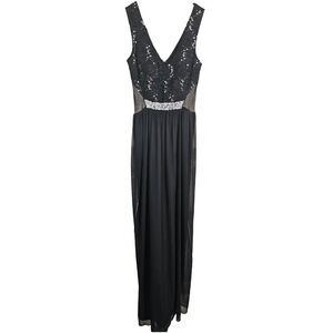 BCX special occasion black dress. Sequins, beads and mesh. Size 1